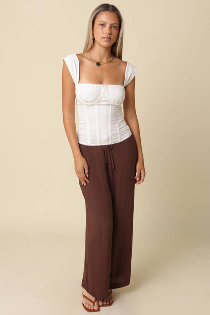 Colleen Structured Square-Neck Top
