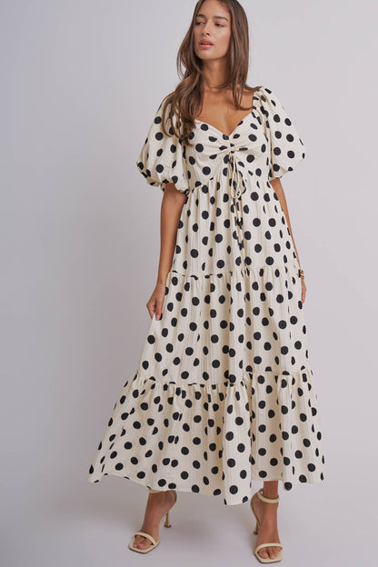 Liana Polka Dot Maxi Dress