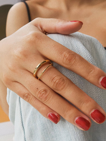 Harvey Double Band Ring | Waterproof Jewelry