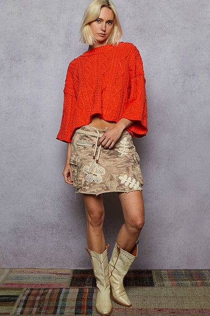Sadie Cable Knit Short Sleeve