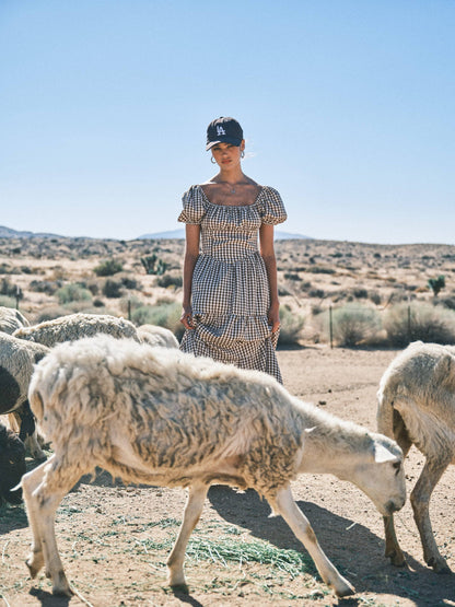 Lauren Gingham Maxi Dress
