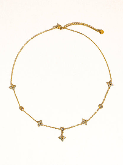 Aveline Floral Chain Necklace | Waterproof Jewelry