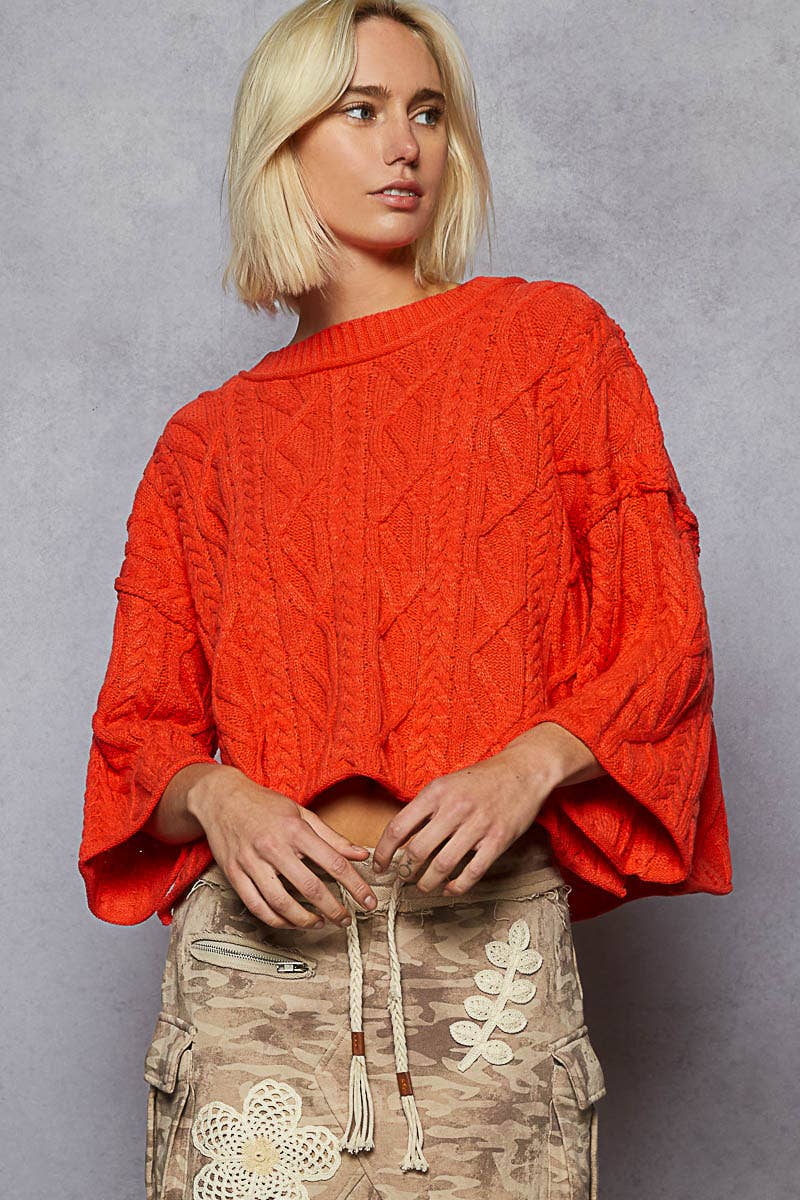 Sadie Cable Knit Short Sleeve