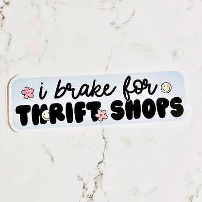 I Brake for Thrift Shops Sticker