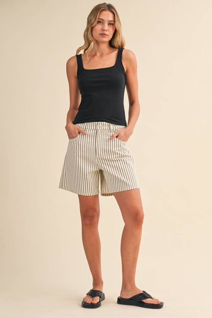 Dani Stripe Boyfriend Shorts