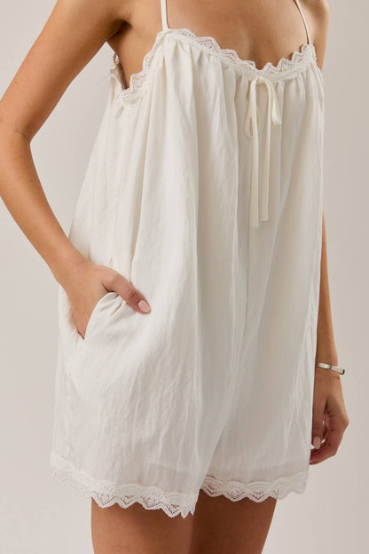 Bree Lace Trim Romper