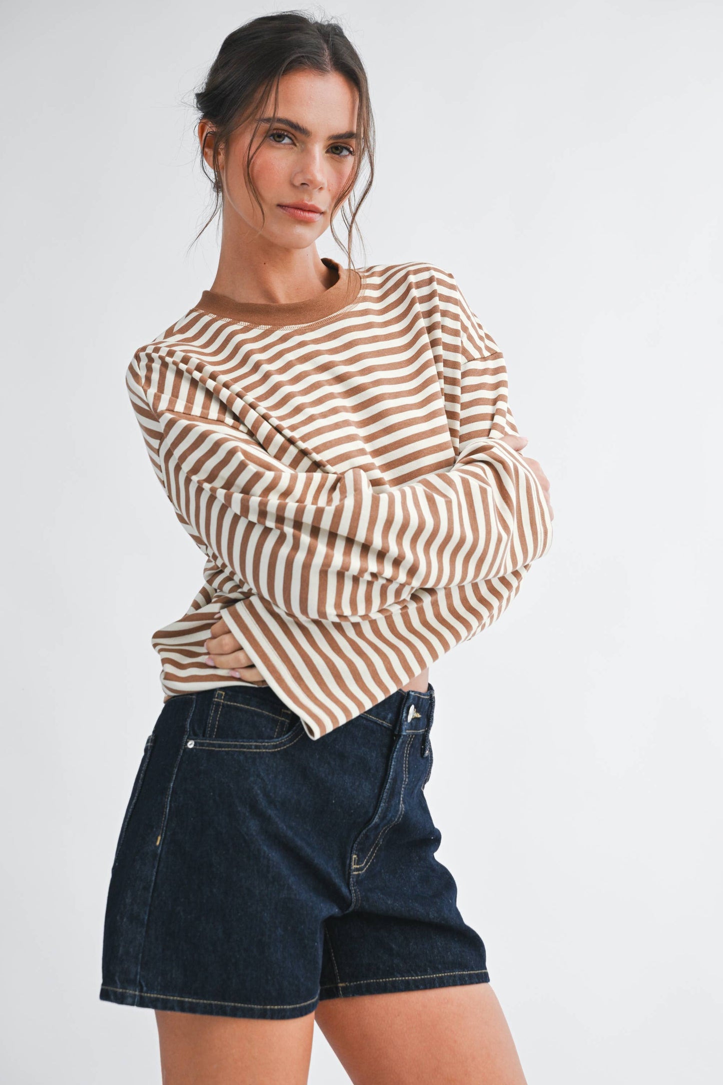 Greta Oversized Stripe Long Sleeve Top