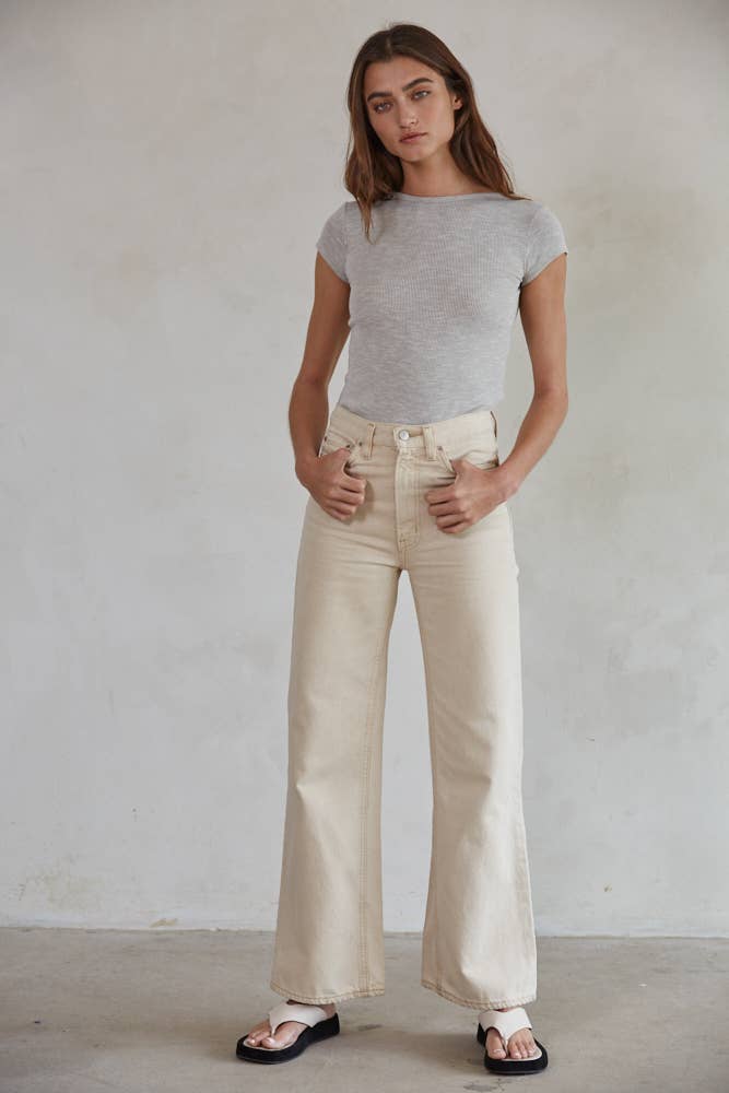 Reeve Ribbed Open Back Bodysuit