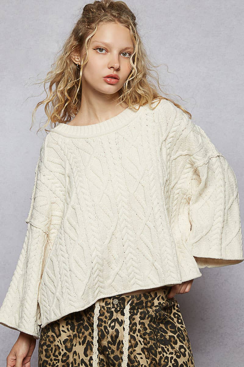 Sadie Cable Knit Short Sleeve