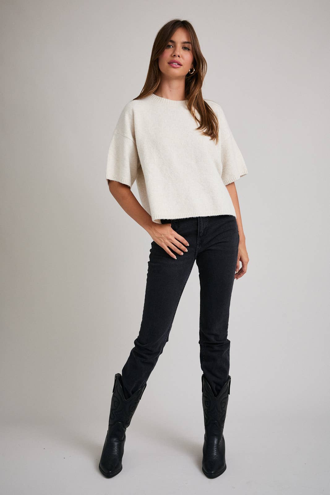 Jessie Boxy Sweater Tee