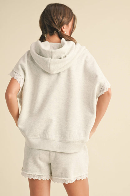 Mollie Hoodie Lace Trim Set