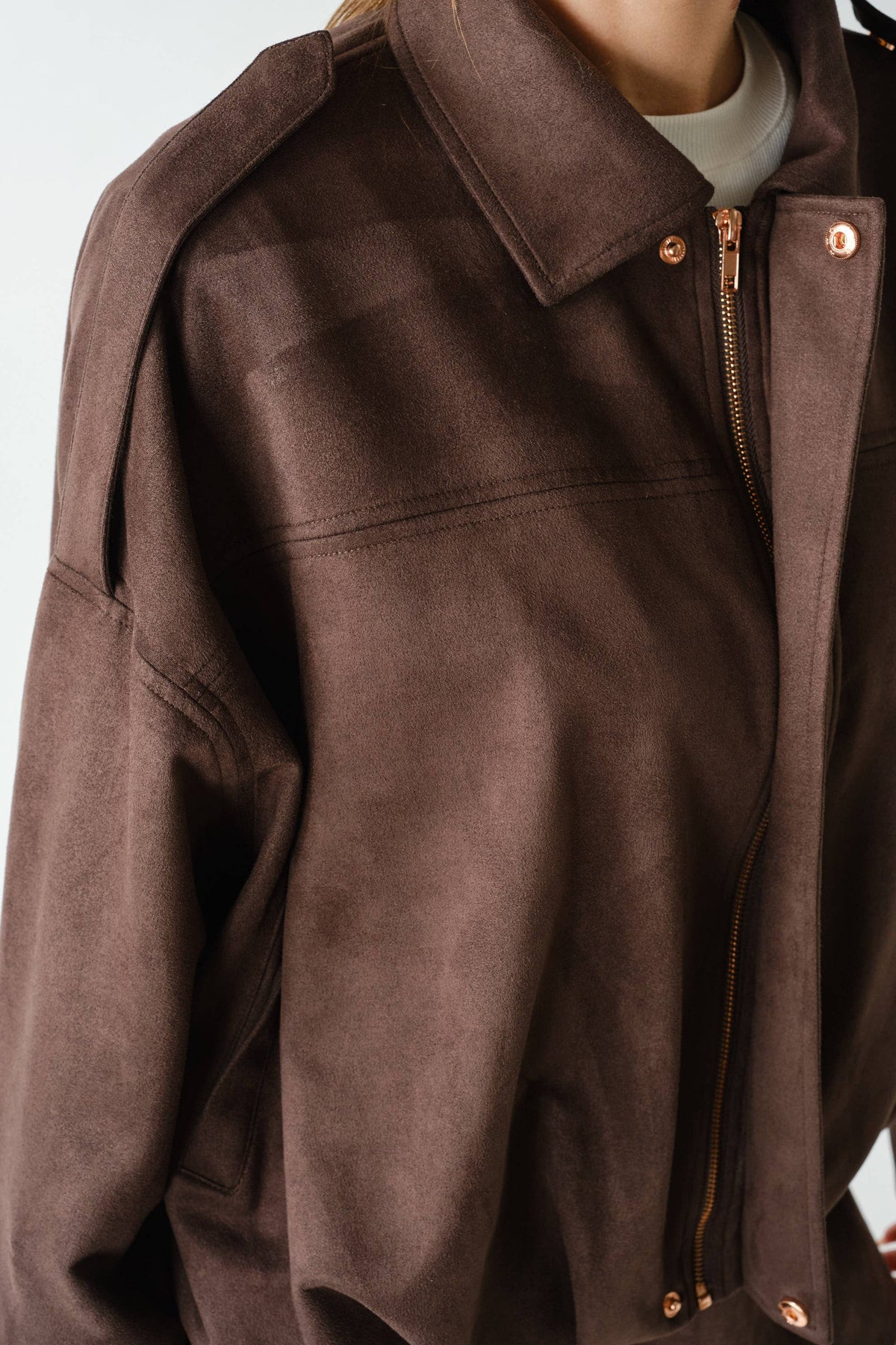 Devin Mojave Suede Finish Zip-Front Jacket