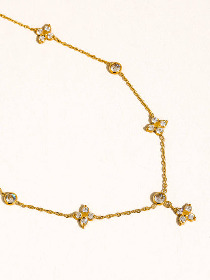Aveline Floral Chain Necklace | Waterproof Jewelry
