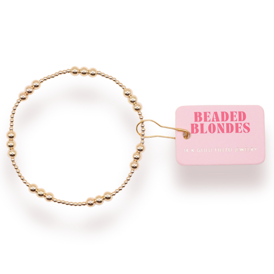 ILY Bracelet in Gold | BEADED BLONDES
