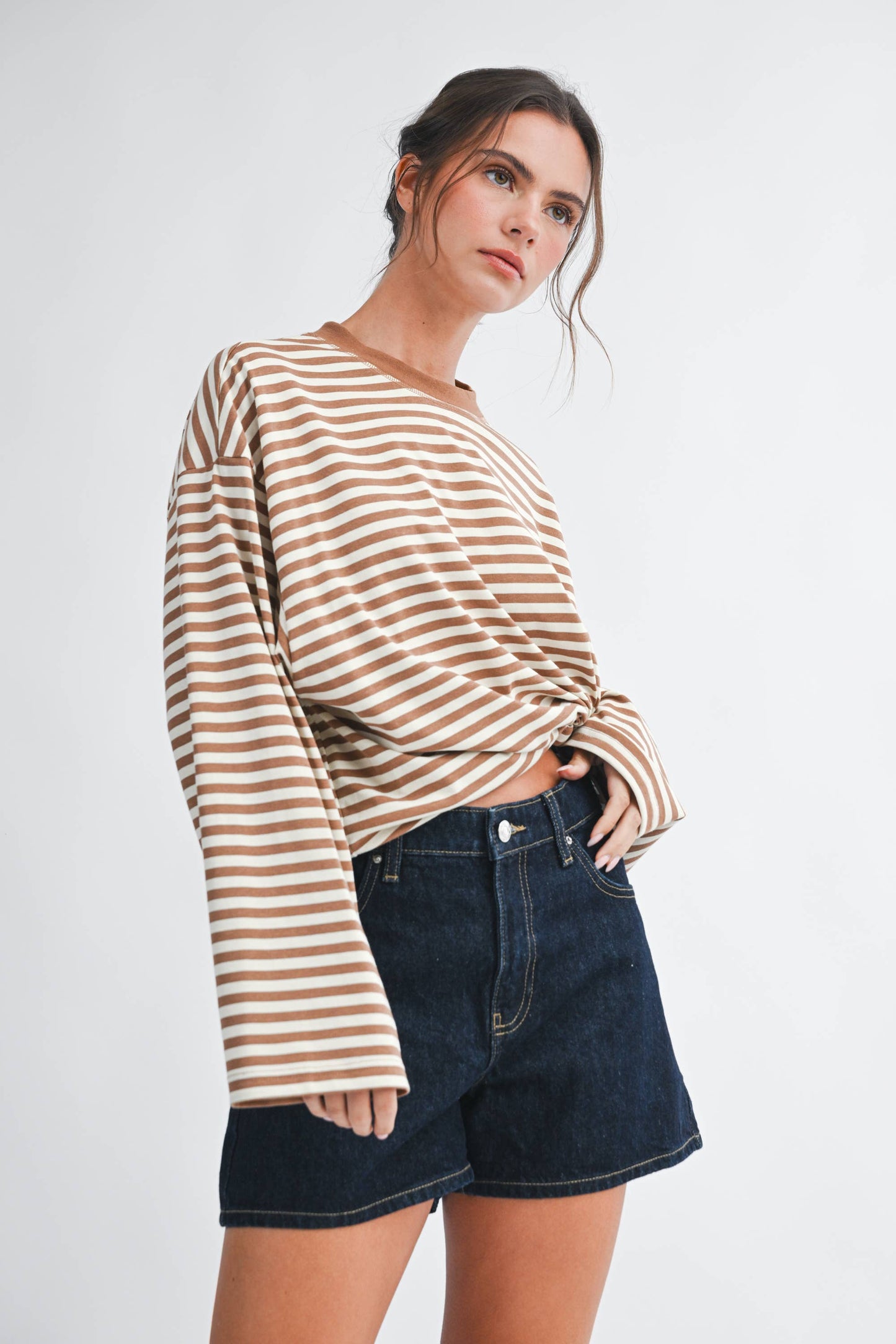 Greta Oversized Stripe Long Sleeve Top