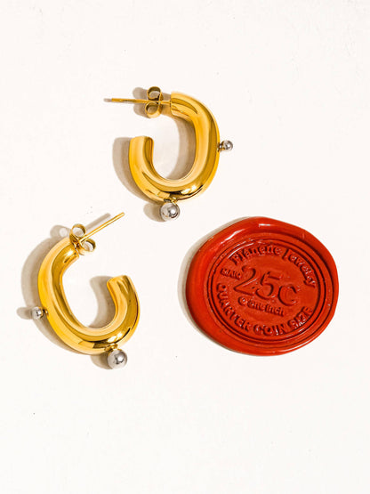 Alsace Mixed Metal Hoop | Waterproof Jewelry