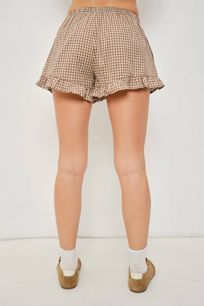 Kora Frill Gingham Shorts