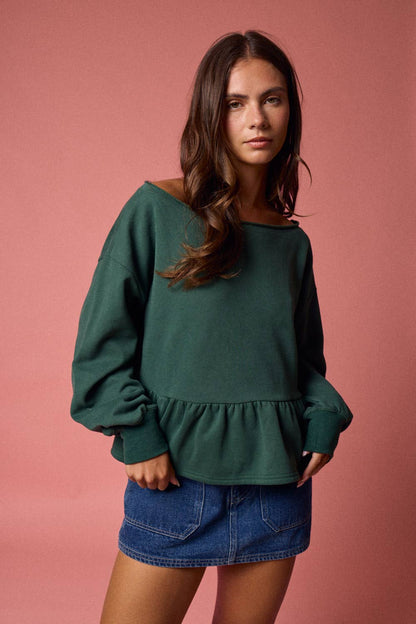 Annie Peplum Sweatshirt