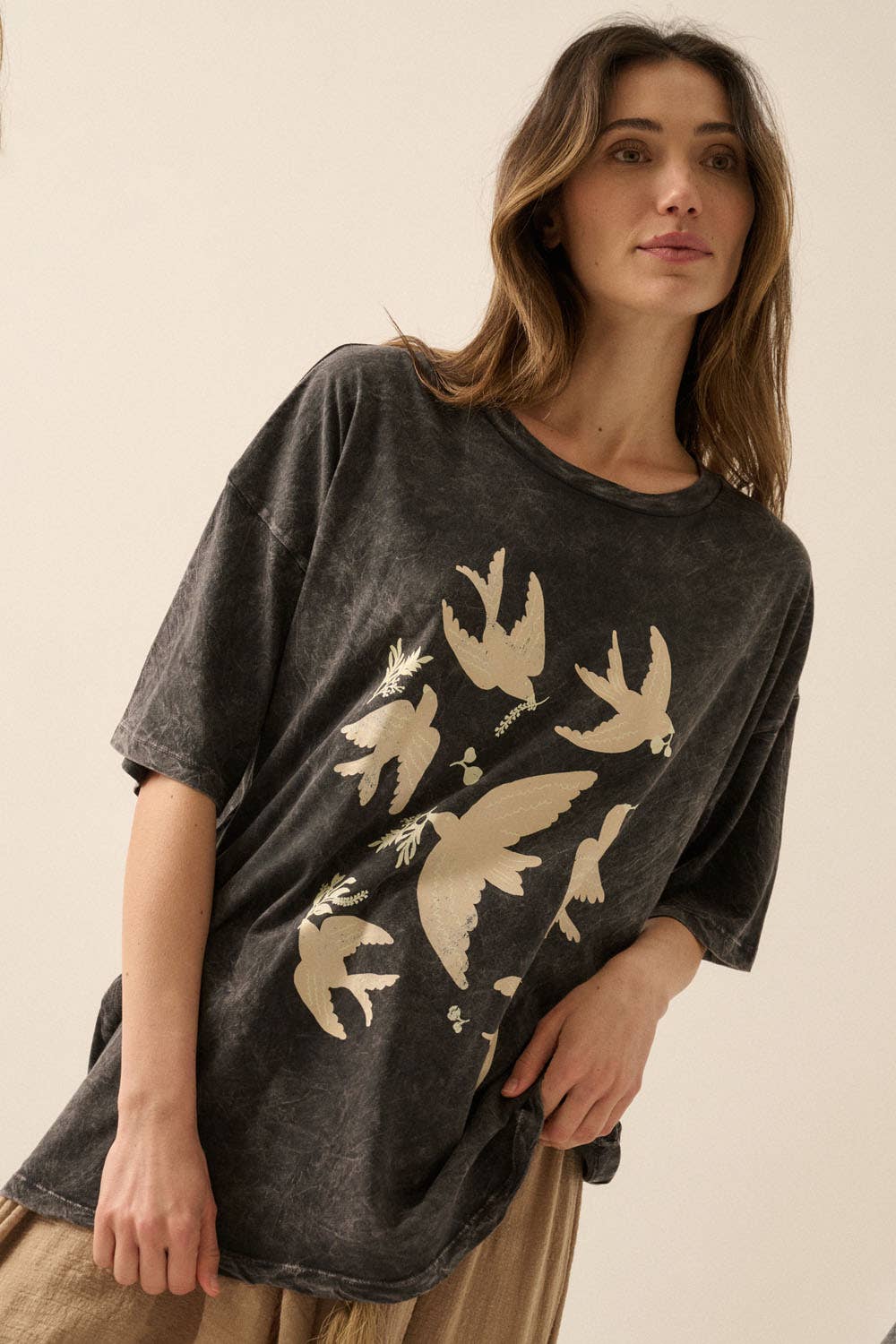 Dove Oversized Graphic Tee