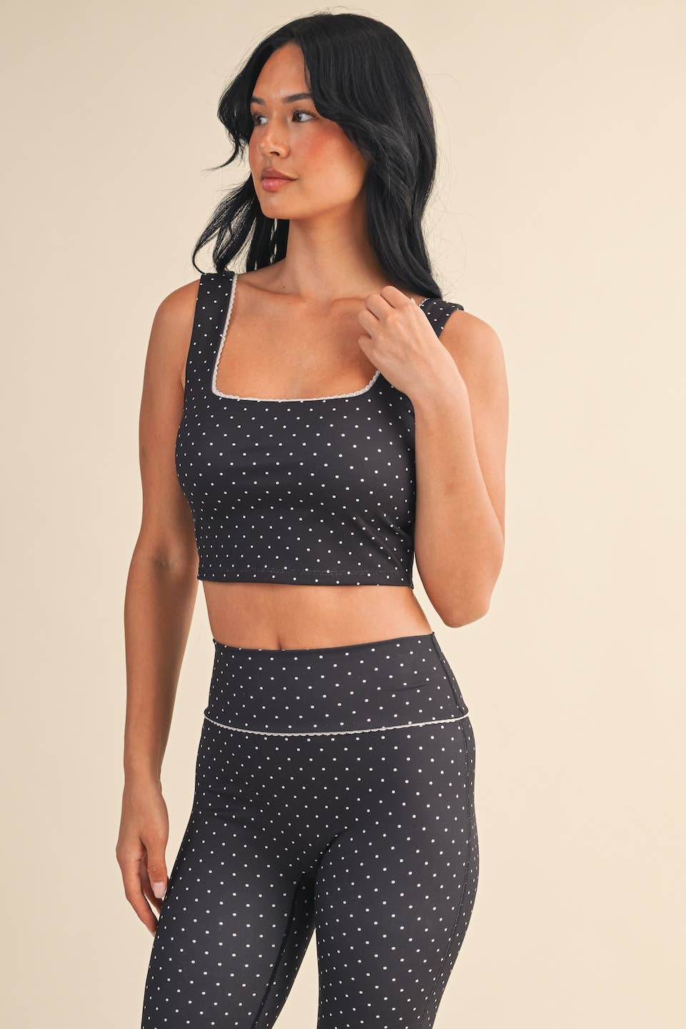 Polly Polka Dot Print Crop Tank