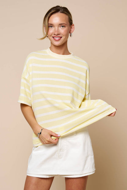 Lemon Striped Top