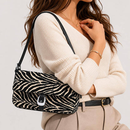 Gloria Zebra Shoulder Bag