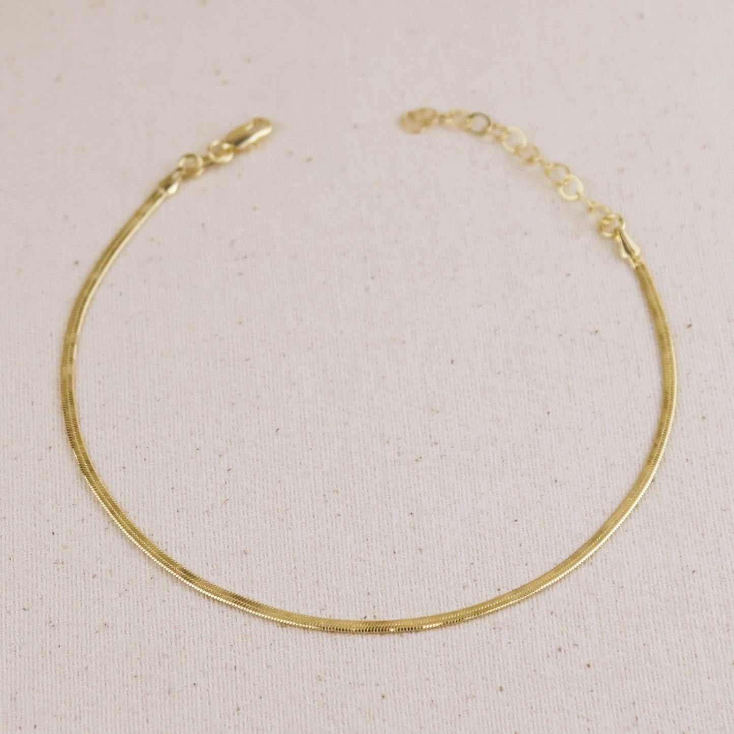 Herringbone Anklet | Waterproof Jewelry