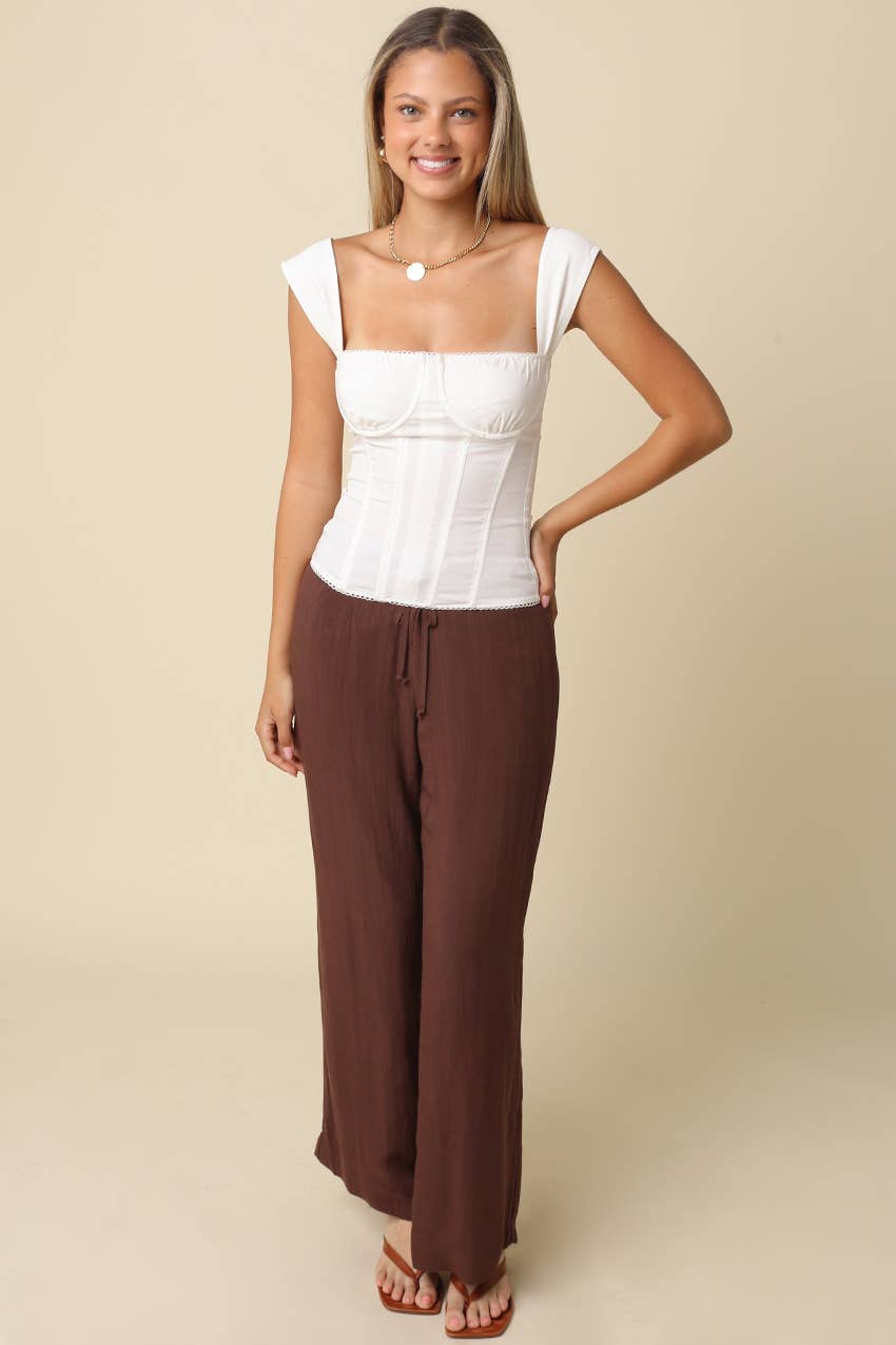 Colleen Structured Square-Neck Top