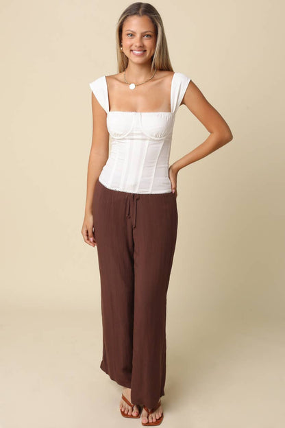 Colleen Structured Square-Neck Top