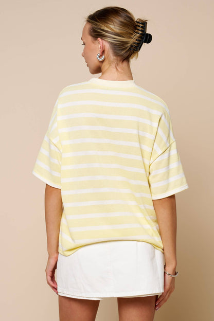 Lemon Striped Top