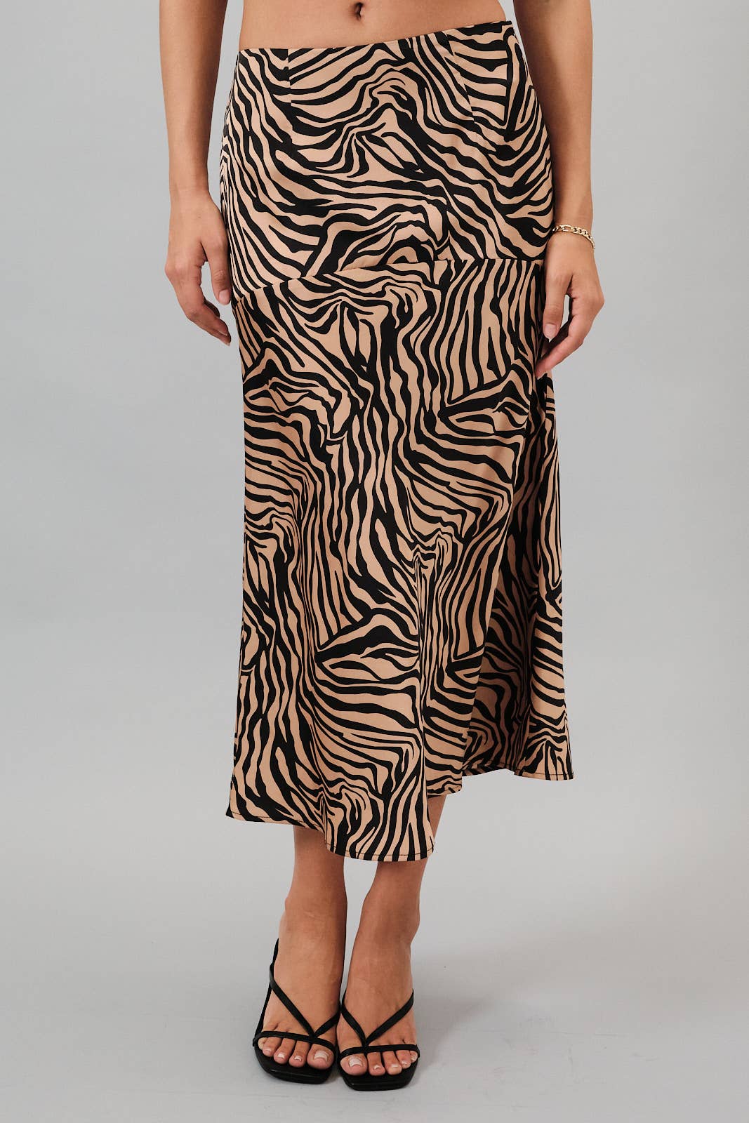 Kitty Zebra Midi Skirt
