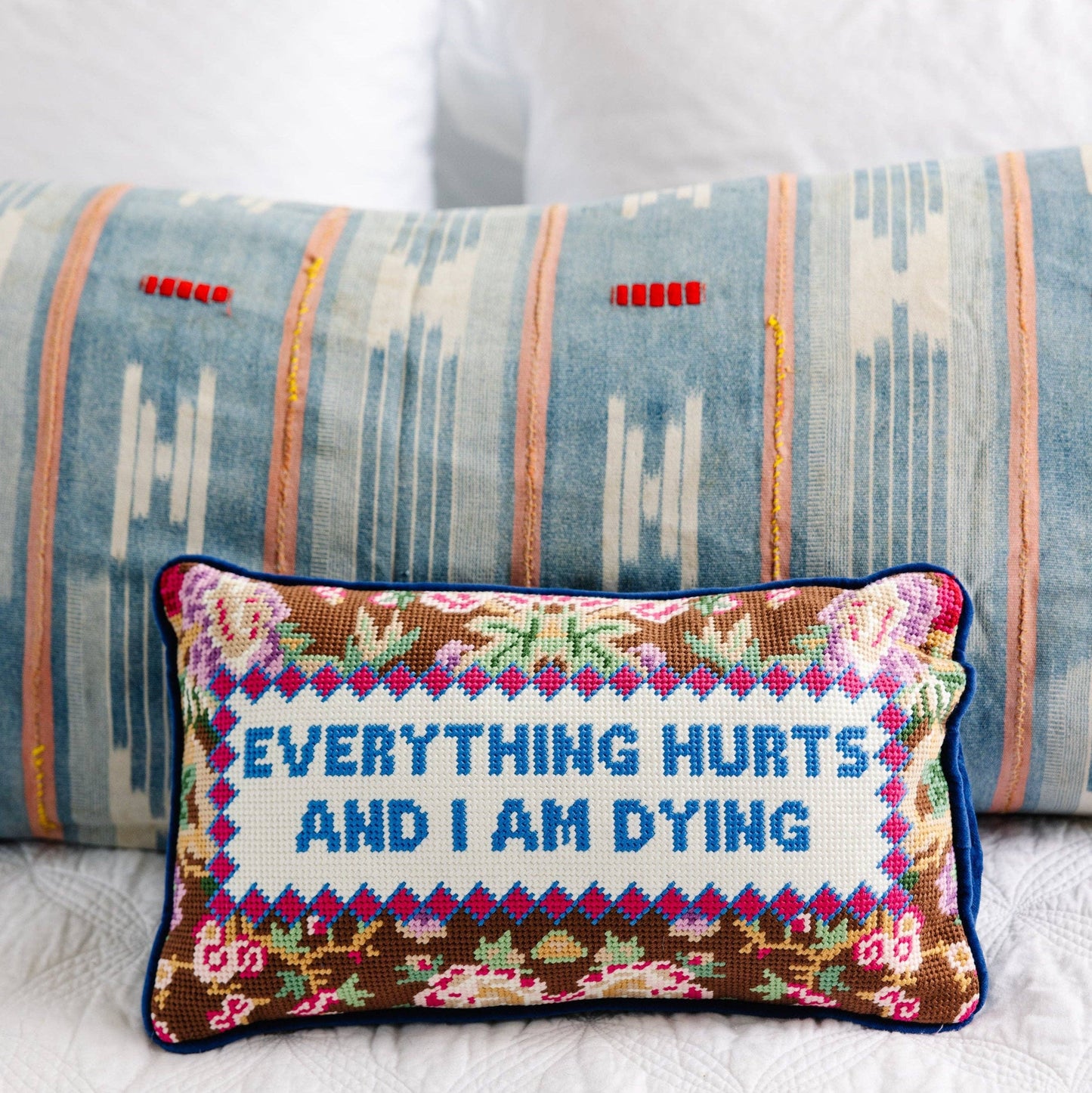 Everything Hurts | FURBISH Needlepoint Pillow