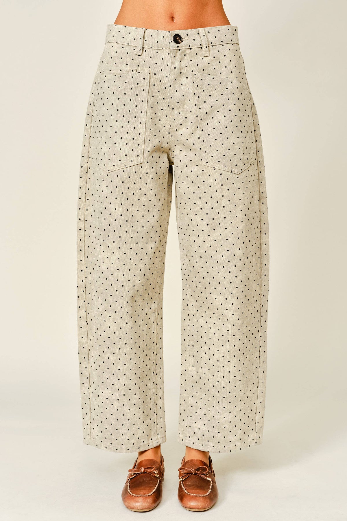 Lucy Polka Dot Barrel Pants