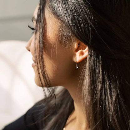 Ainsley Mini Safety Pin Hoops