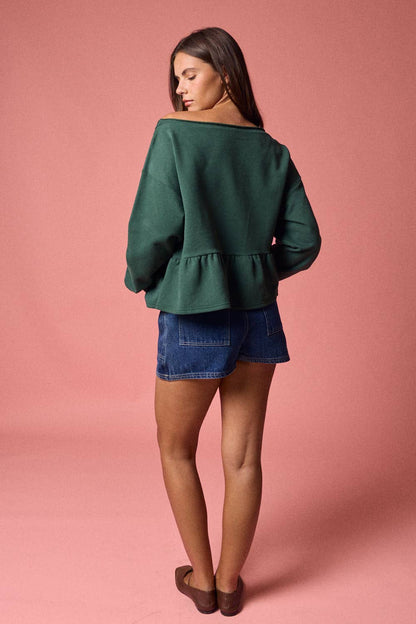Annie Peplum Sweatshirt