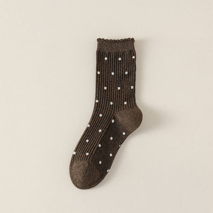 Polka Dot Crew Socks