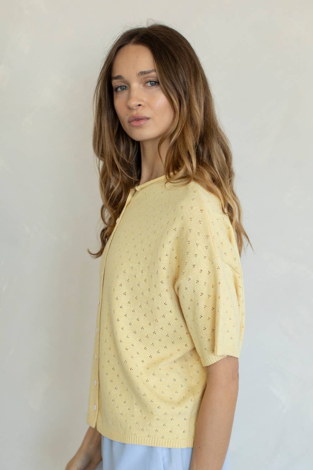 Annalise Pointelle Cardigan