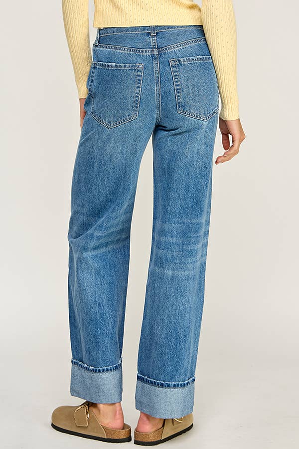 Wren Belted Cuffed Wide Leg Jeans