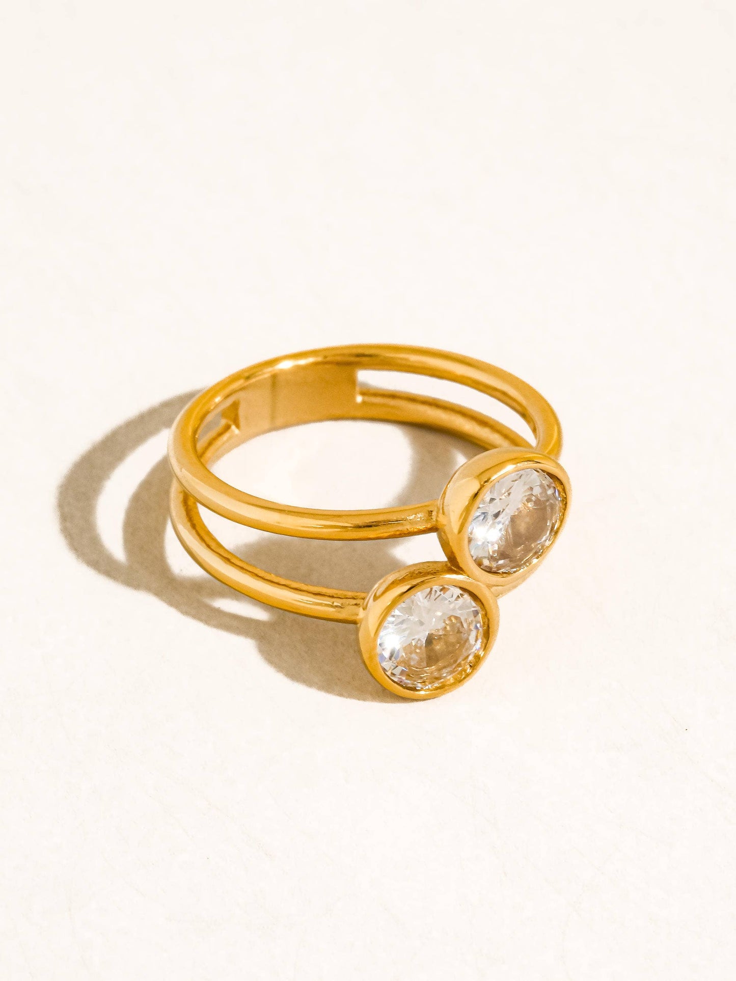 Hollis Double Stone Ring | Waterproof Jewelry