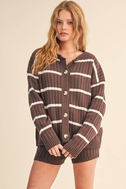 Tess Stripe Sweater and Shorts Set