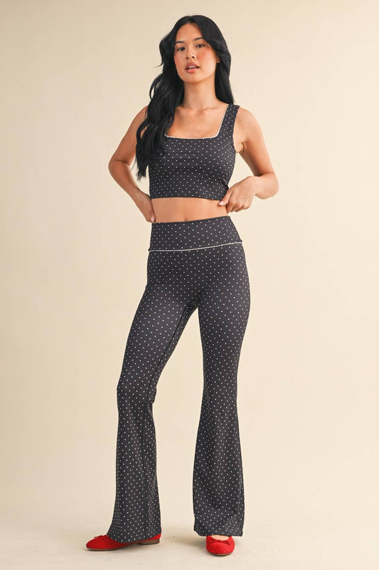Polly Polka Dot Print Crop Tank