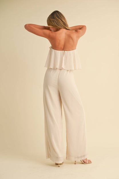 Carie Ruffle Tube Top Jumpsuit