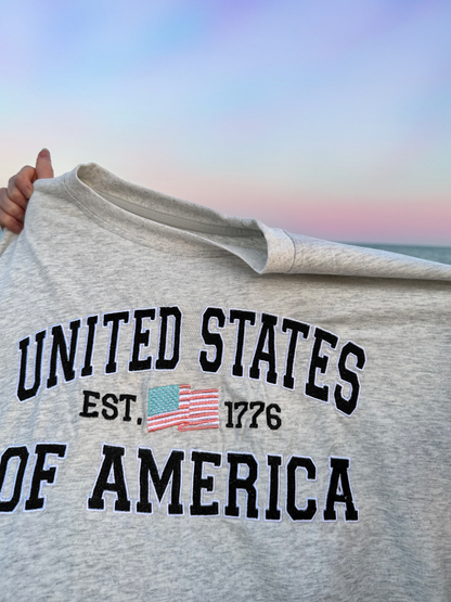 United States of America Embroidered Tee