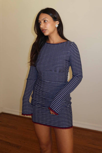 Nellie Knit Long Sleeve Mini Dress