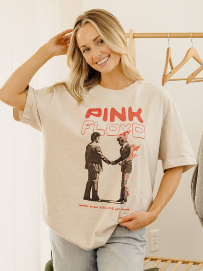 Pink Floyd Wish You Were Here Off White Heavyweight Tee