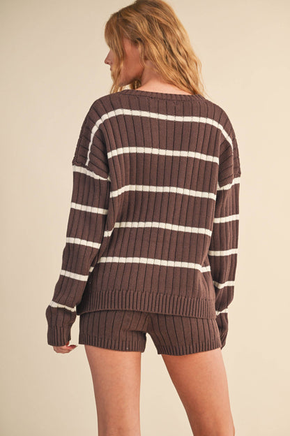 Tess Stripe Sweater and Shorts Set