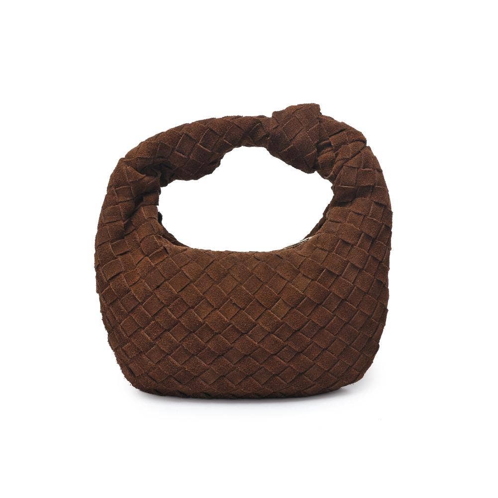 Autumn Woven Genuine Suede Leather Clutch