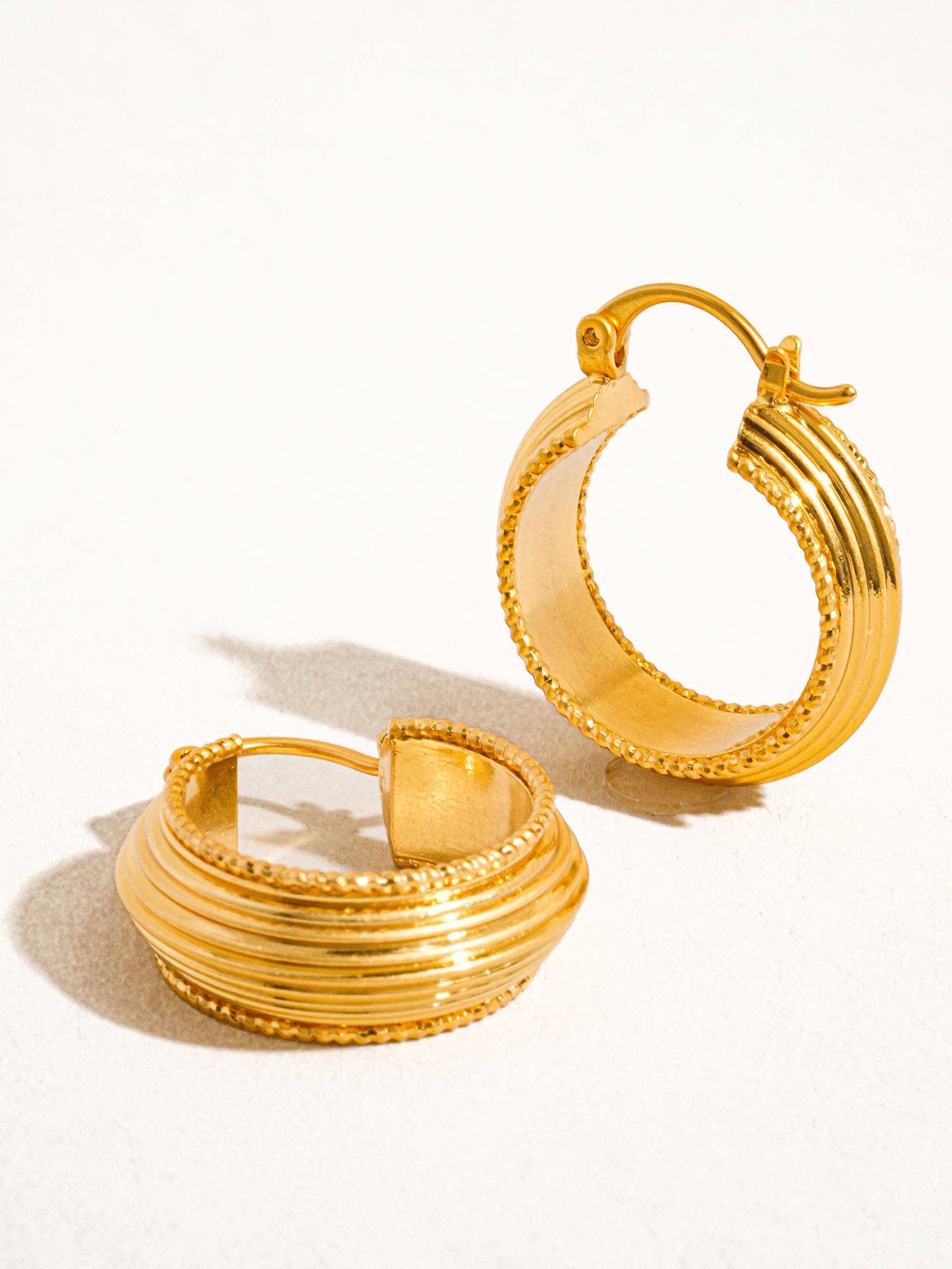 Irving Textured Hoop Earring | Waterproof Jewelry