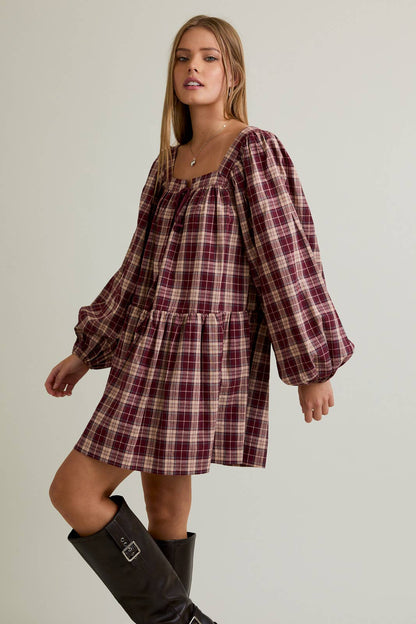 Rae Flannel Mini Dress