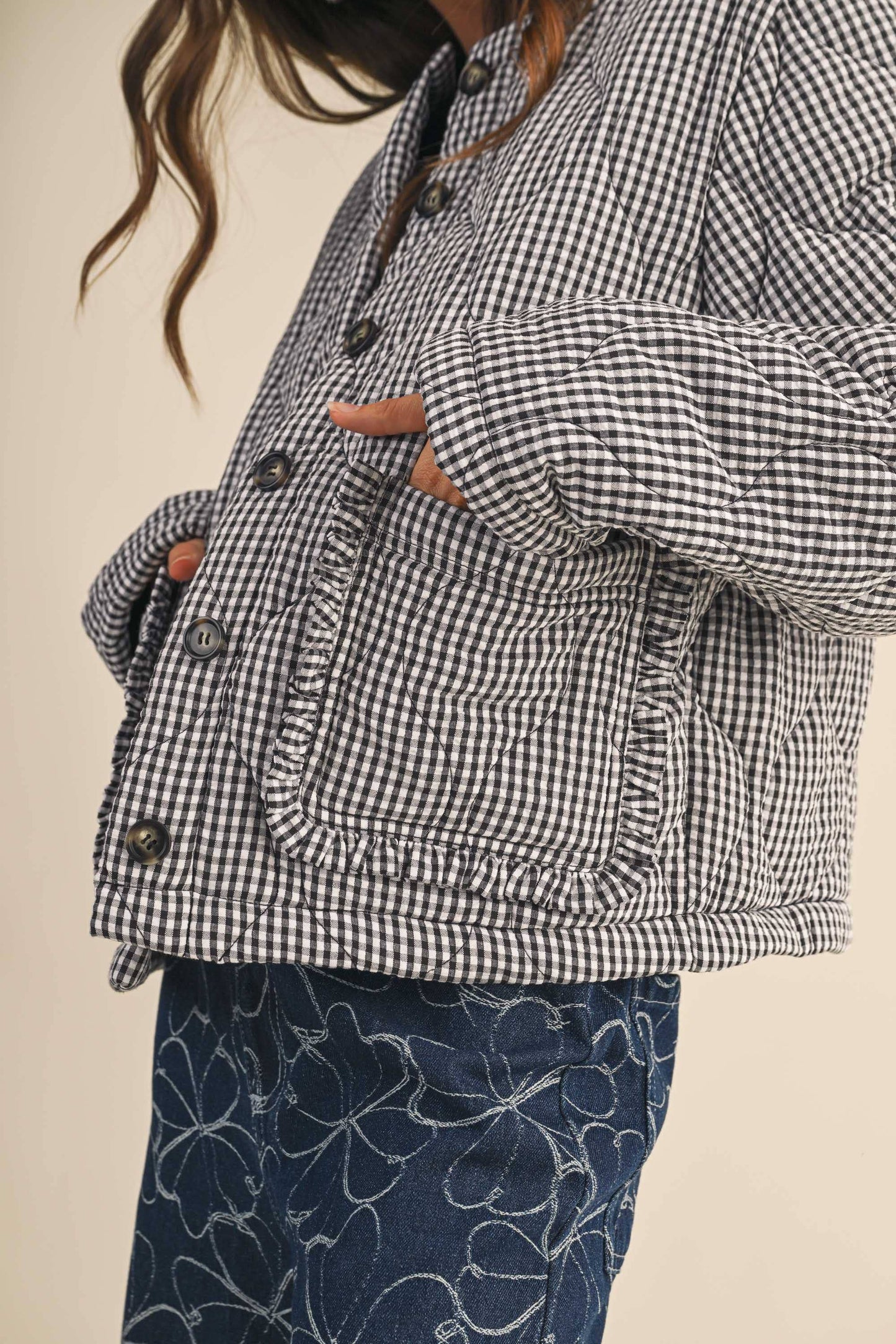 Lola Gingham Quilt Jacket